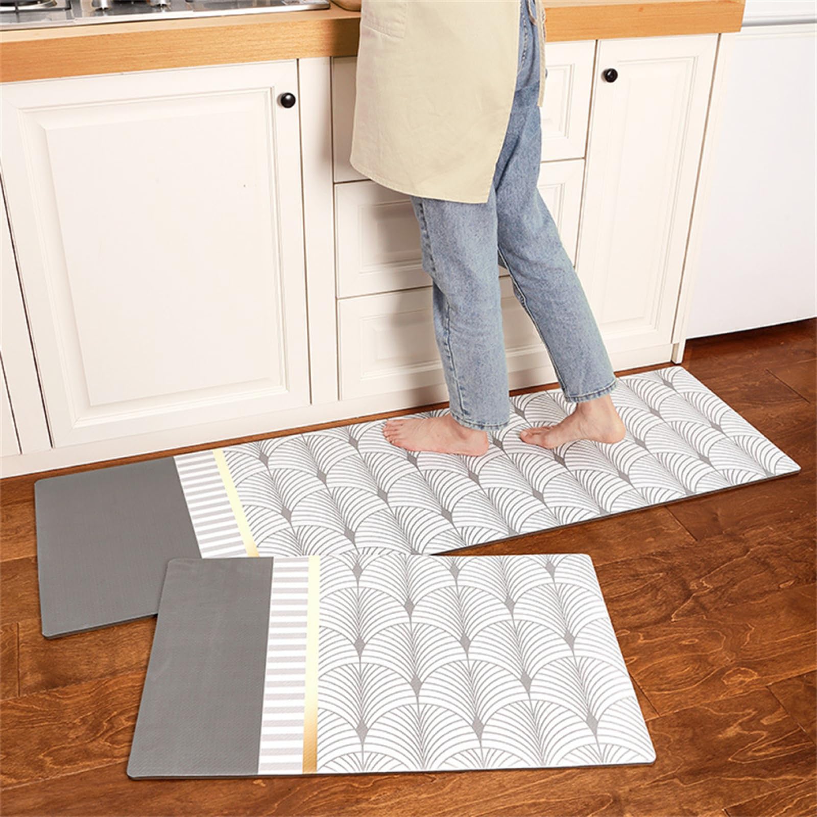 Tapis cuisine super absorbe l'eau et l'huile avec dossier antidérapant lavable en machine