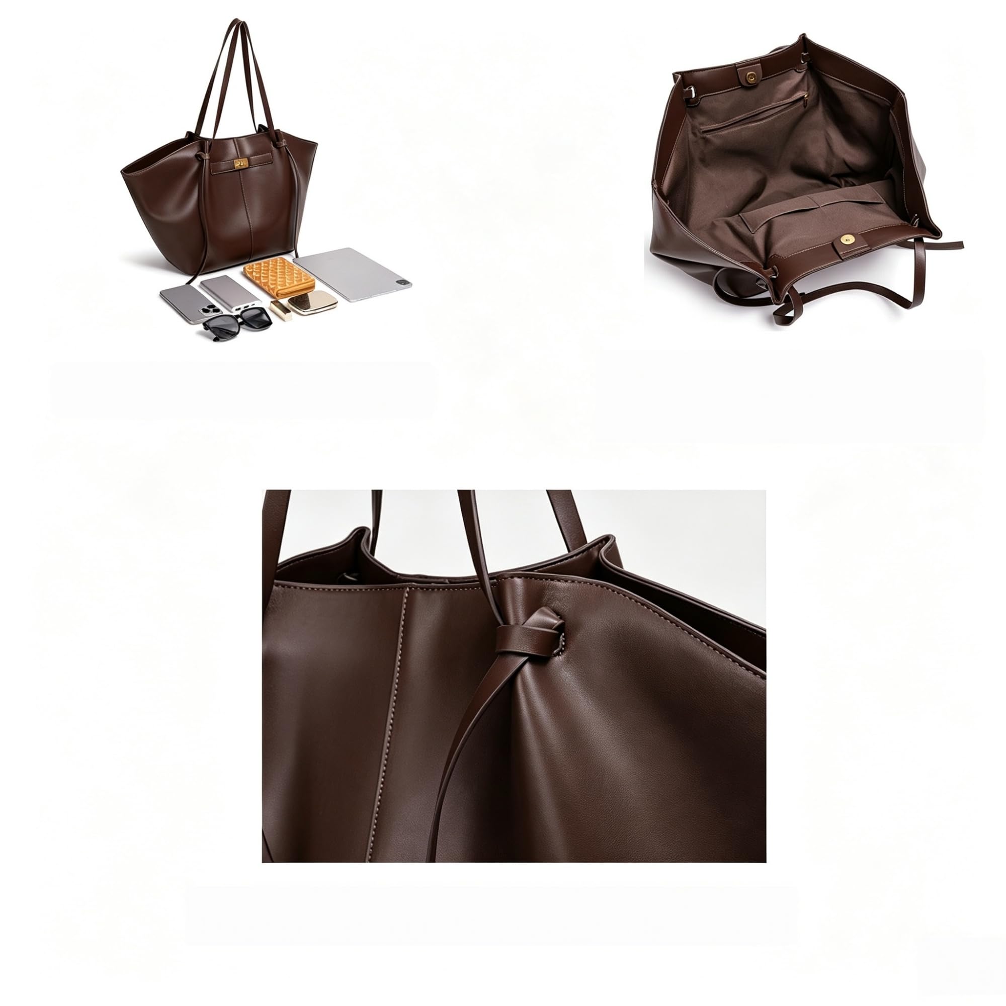 Tote Bag Damen, Große Kapazität,Shopper Tasche mit Abnehmbarem Schultergurt, Für Uni, Schule,Büro, Einkauf Reise