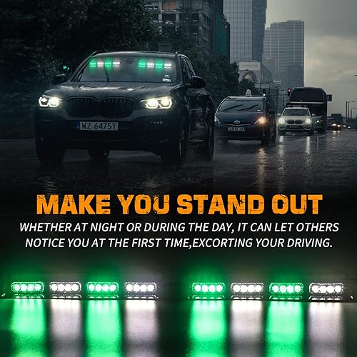 Miniatura 8 de XRIDONSEN Luces estroboscópicas de emergencia para salpicadero, advertencia intermitente de seguridad, peligro de peligro de advertencia interior