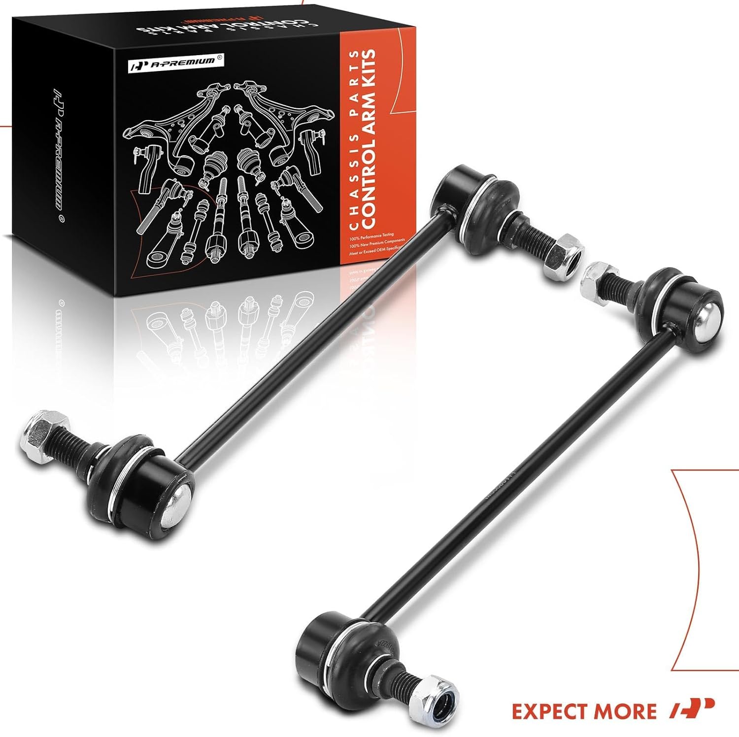 A-Premium 2 x Front Sway Bar Links Stabilizer Bar Links, Compatible with Hyundai Elantra 2007-2012 & Kia Forte Forte Koup 2010-2013, Forte5 2012-2013, Magentis 2006-2010, Optima 2006-2011, Rondo