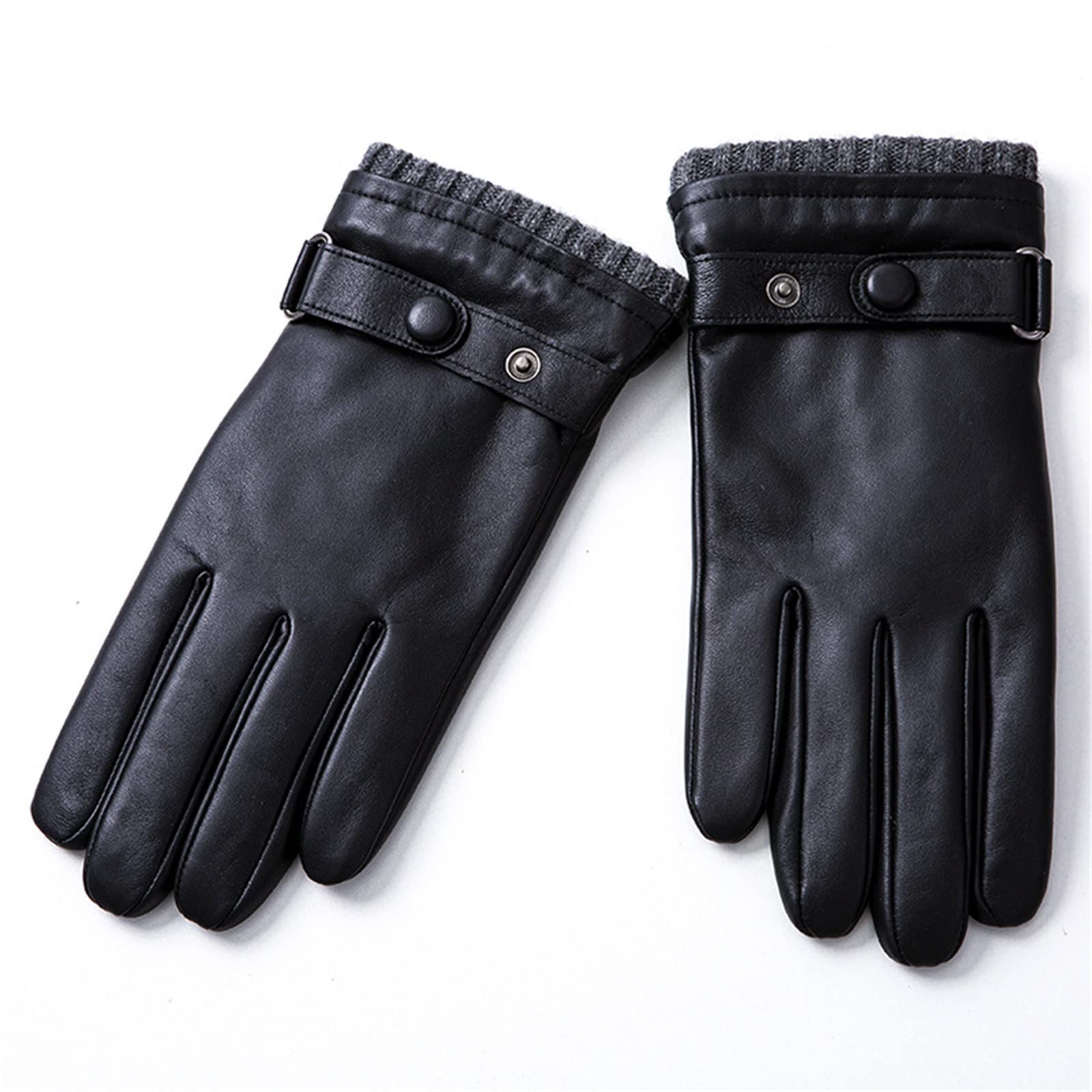 Gants tactiles automne hiver en noir moyen pour hommes et femmes d'affaires