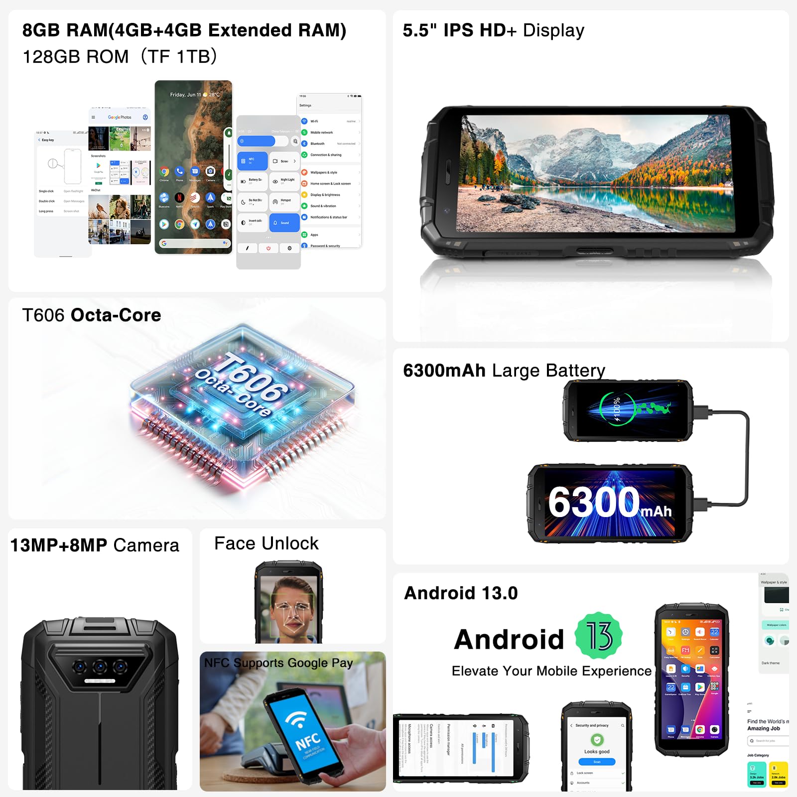 Amazon.com: DOOGEE S41 Plus Rugged Smartphone 2024,128GB/TF 1TB