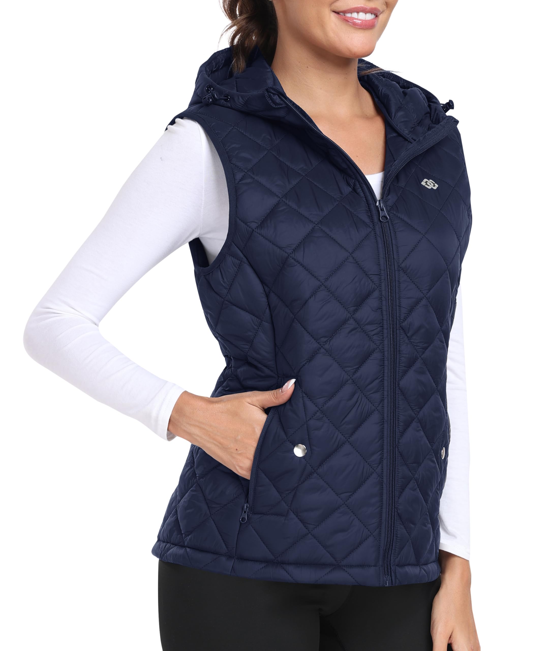 MoFiz Veste matelassée en Softshell légère et isolante avec fermeture éclair intégrale pour femme