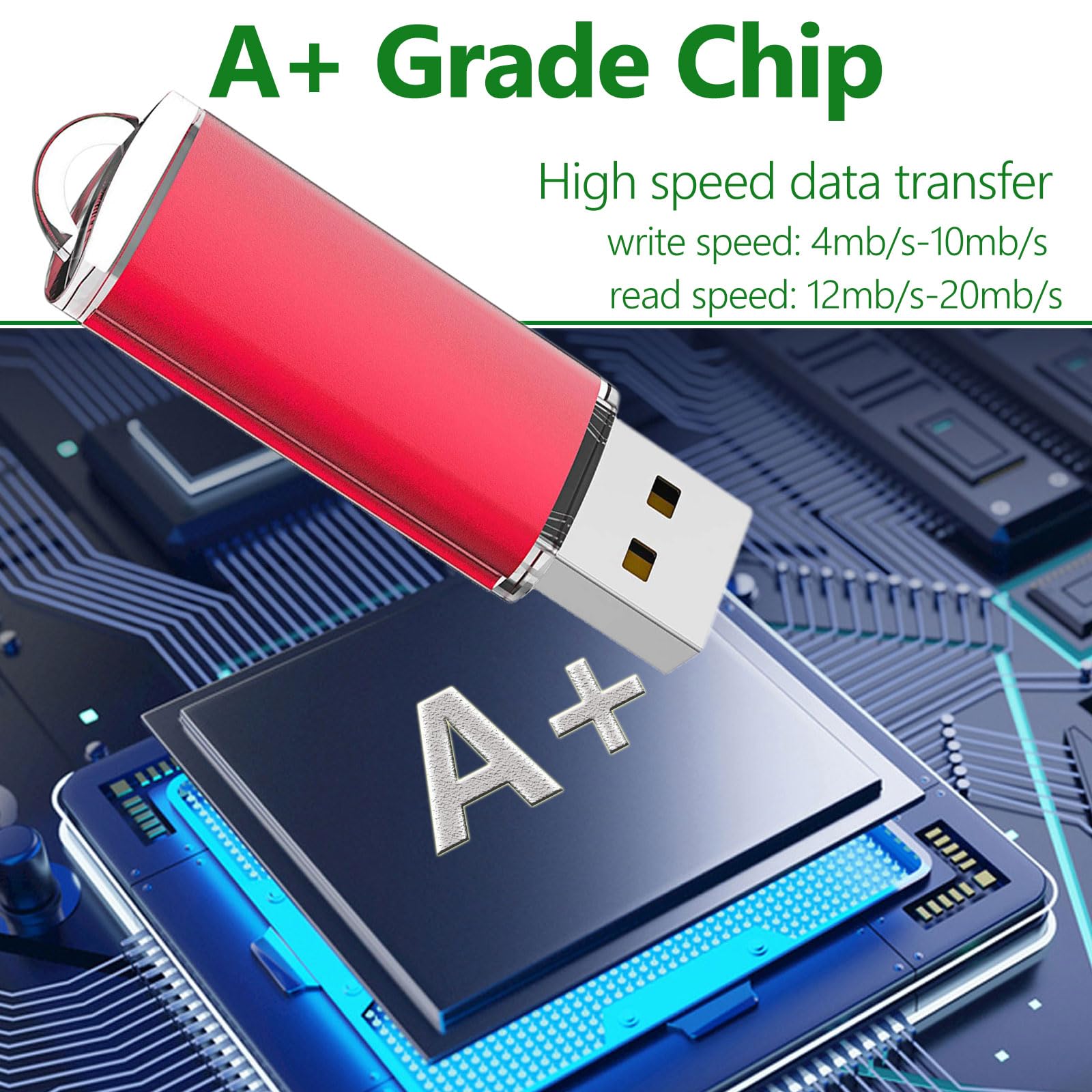 Pamięć USB 2 GB USB 10 sztuk pendrive 2 GB WISEORANGE Metal USB2.0 pamięć USB do komputera, laptopa, telewizora z oświetleniem LED (10 kolorów)