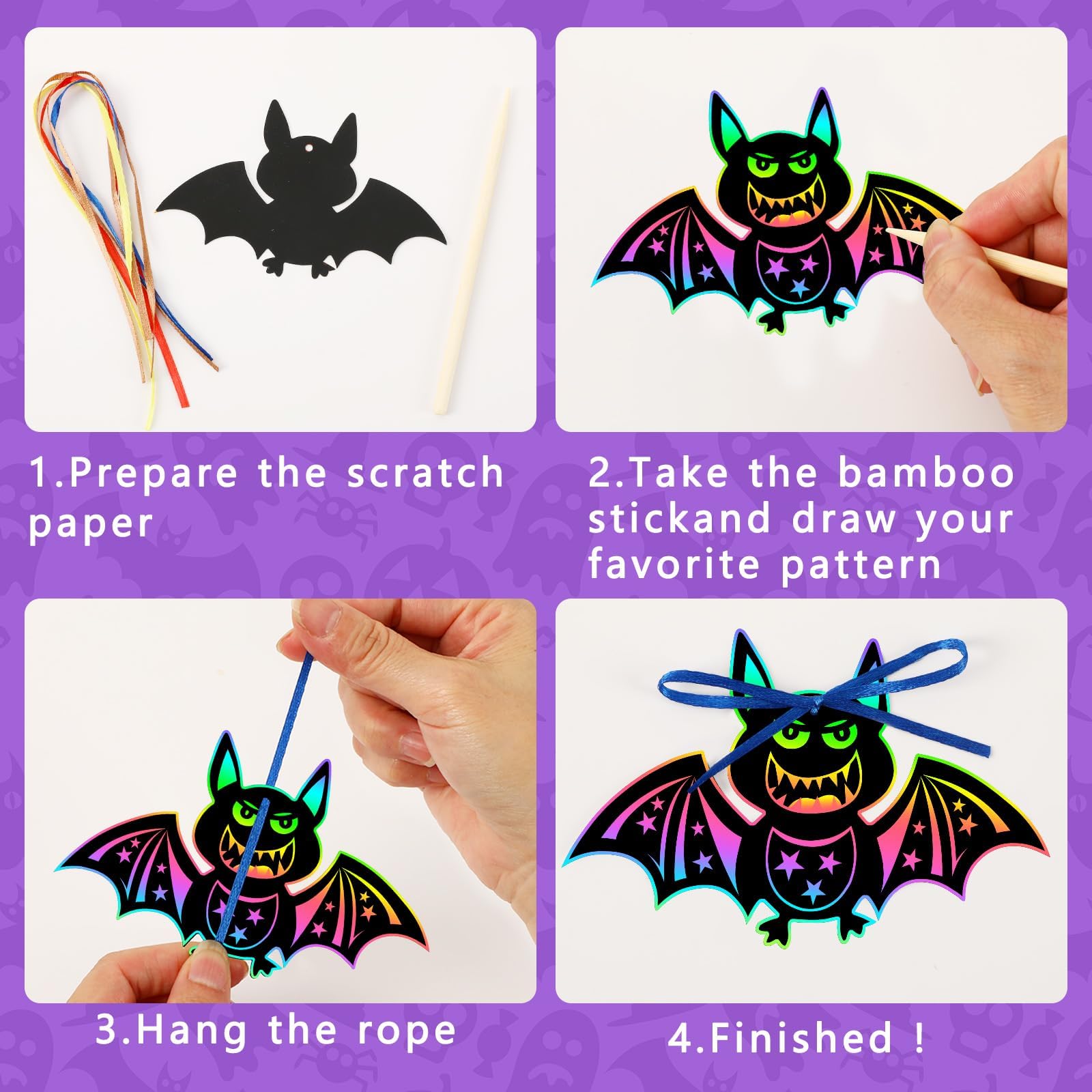 JULMELON 36Pcs Halloween Crafts - Image 3