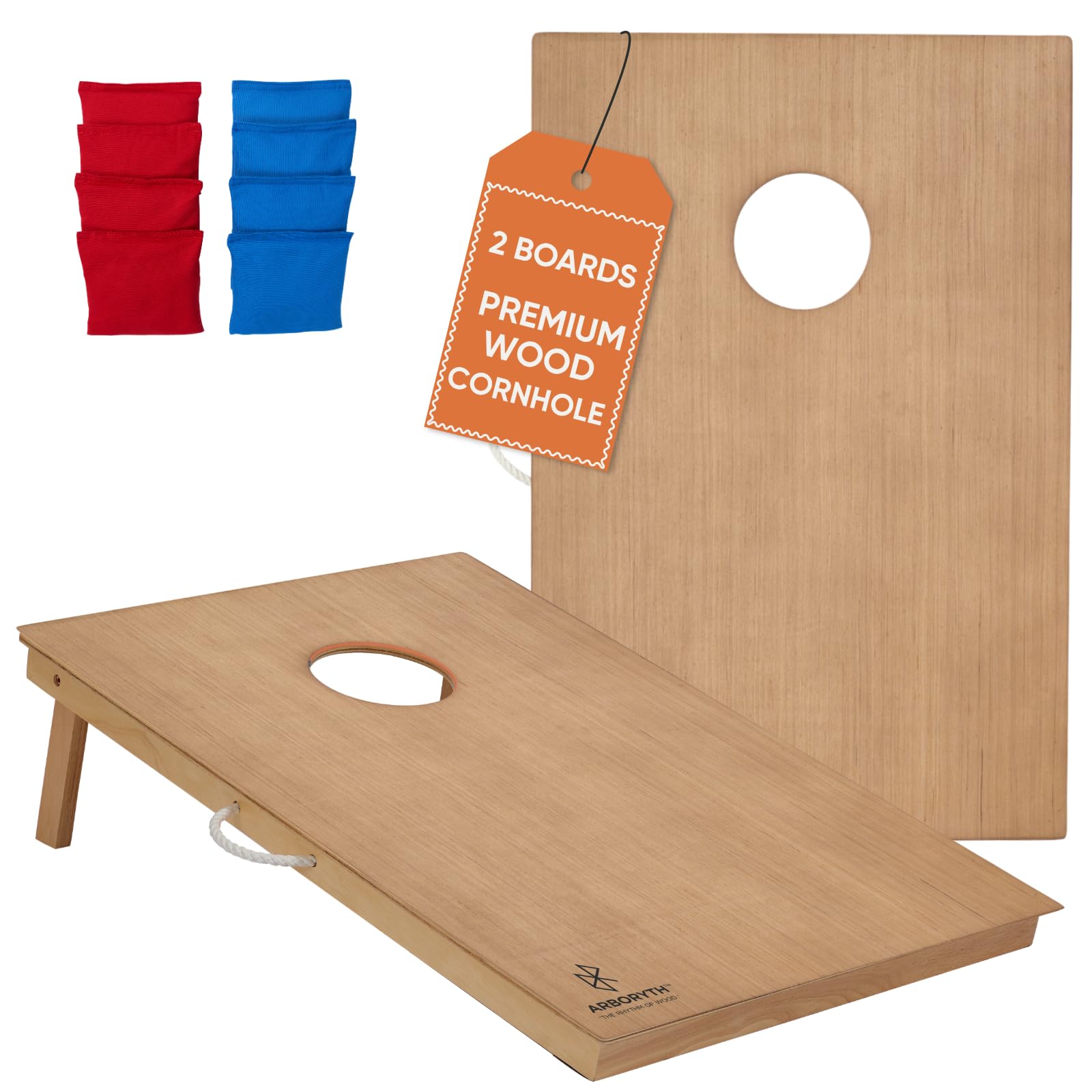 Regulation Cornhole Board Set - Dare to Play at 4x2 ft or 3x2 ft