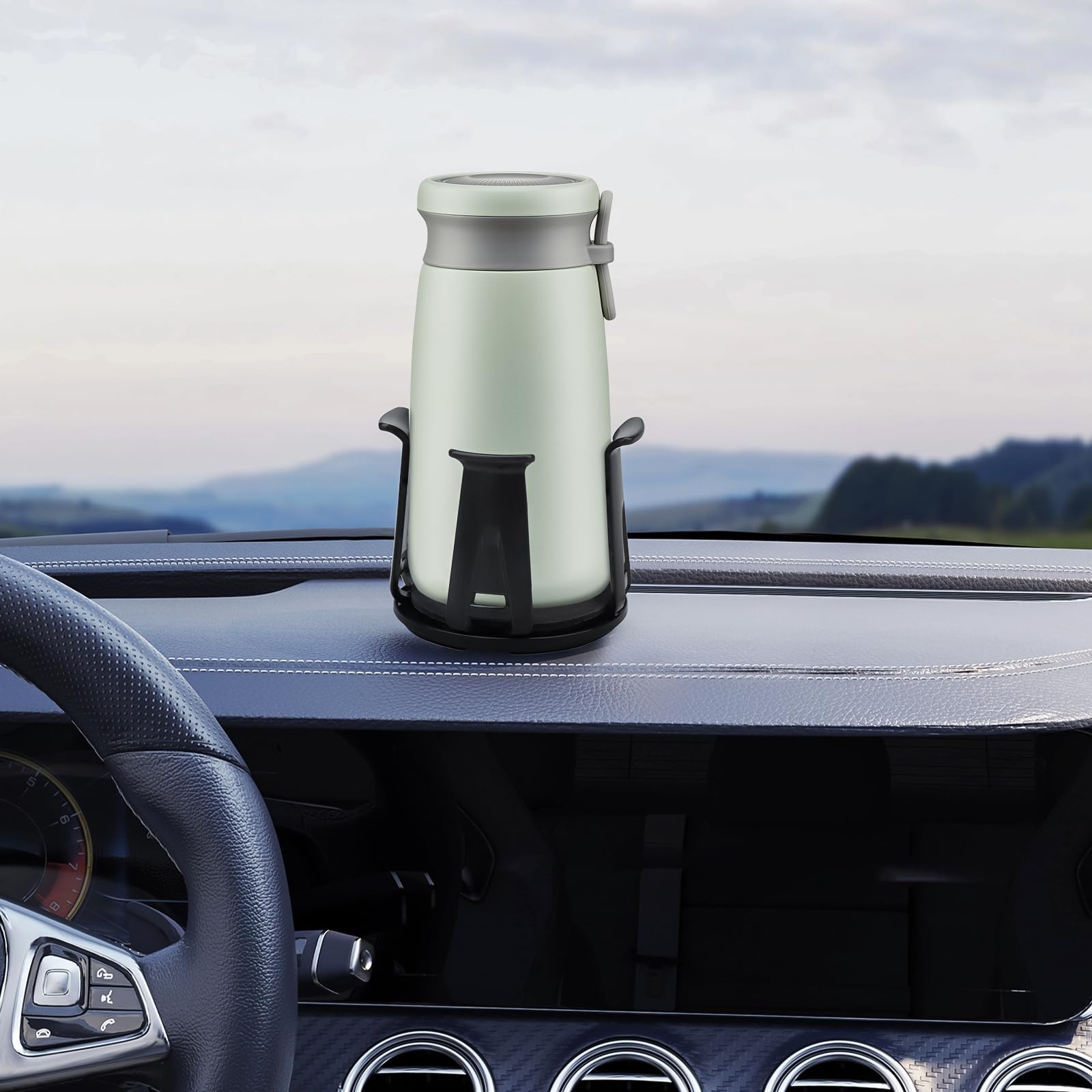 Lot De 2 Porte-gobelets Universels Pour Voiture - Supports Bouteilles Et Tasses Avec Adhésif - Installation Facile