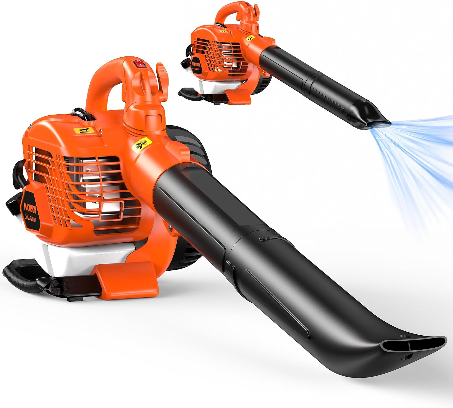 WORKIT 25.4CC Gas Leaf Blower 420CFM Easy-Start 11.3 Lbs