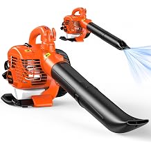 WORKIT 25.4CC Gas Leaf Blower, 420 CFM 200 MPH, Easy-Start,11.3 Lbs