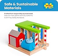 Vista 6 de Bigjigs Rail Arandela de tren de madera: otras marcas principales de rieles de madera son compatibles