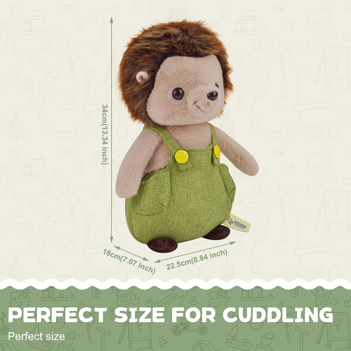 Amazon.co.jp: Gisqis ハリネズミのぬいぐるみ、14インチ ハリネズミの