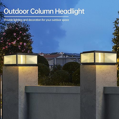 Miniatura 2 de SLAWA Tapas de poste al aire libre Luces de poste de aluminio fundido Accesorio de iluminación de linterna de poste exterior con base E26 Tapas de