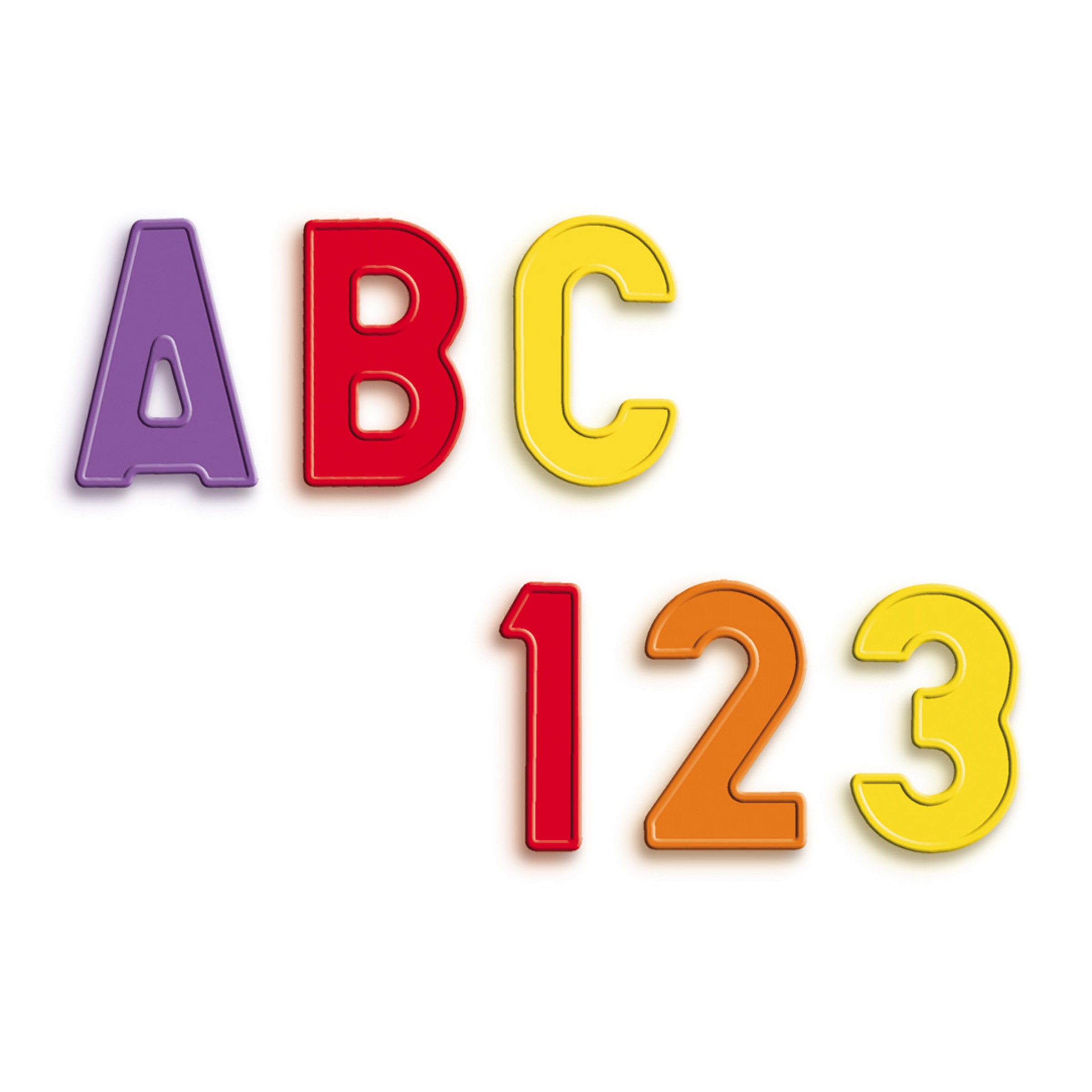 Quercetti - 5341 Tablet Magnetico Lettere+Numeri, Multicolore