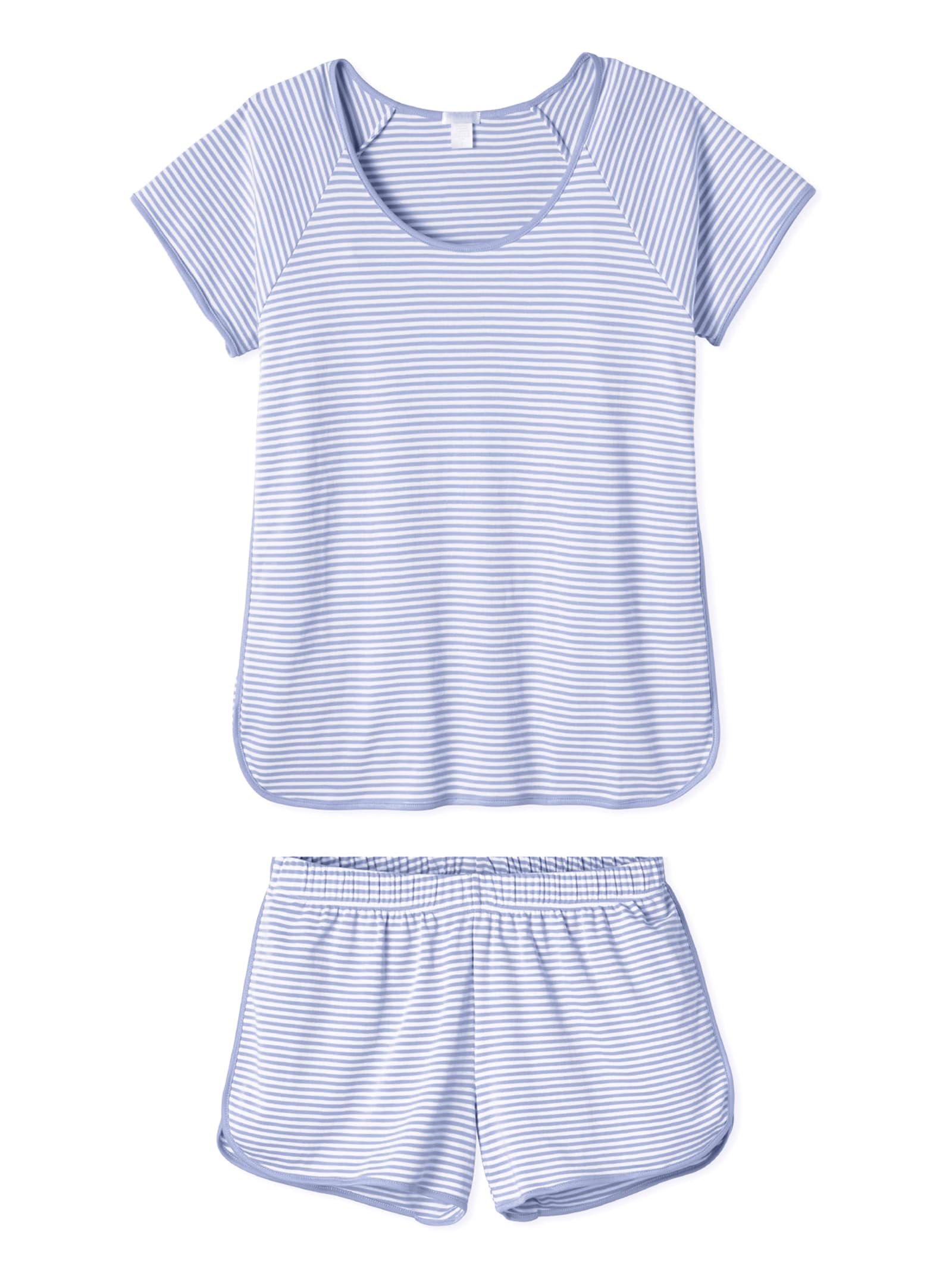 Hilinker Women Striped Pajama Set Short Sleeve Top with Shorts Sleepwear Pjs 2 Piece Lounge Sets