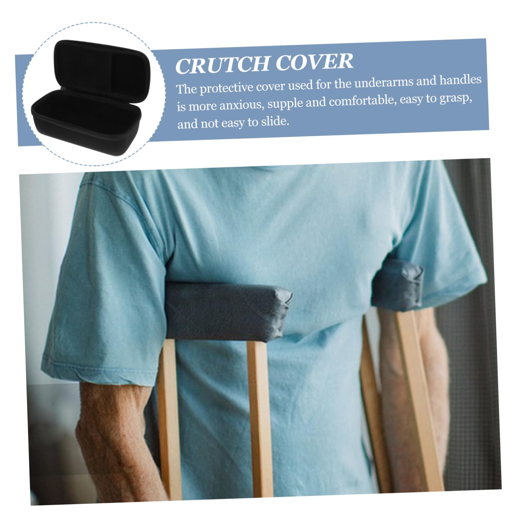 Healeved 3 Pares Manga De La Axila De Muleta Cubre Muletas Transpirable Cubierta De Axila Muleta Almohadillas Para Muletas Almohadilla Para La Axila Del Bastón Black Terciopelo