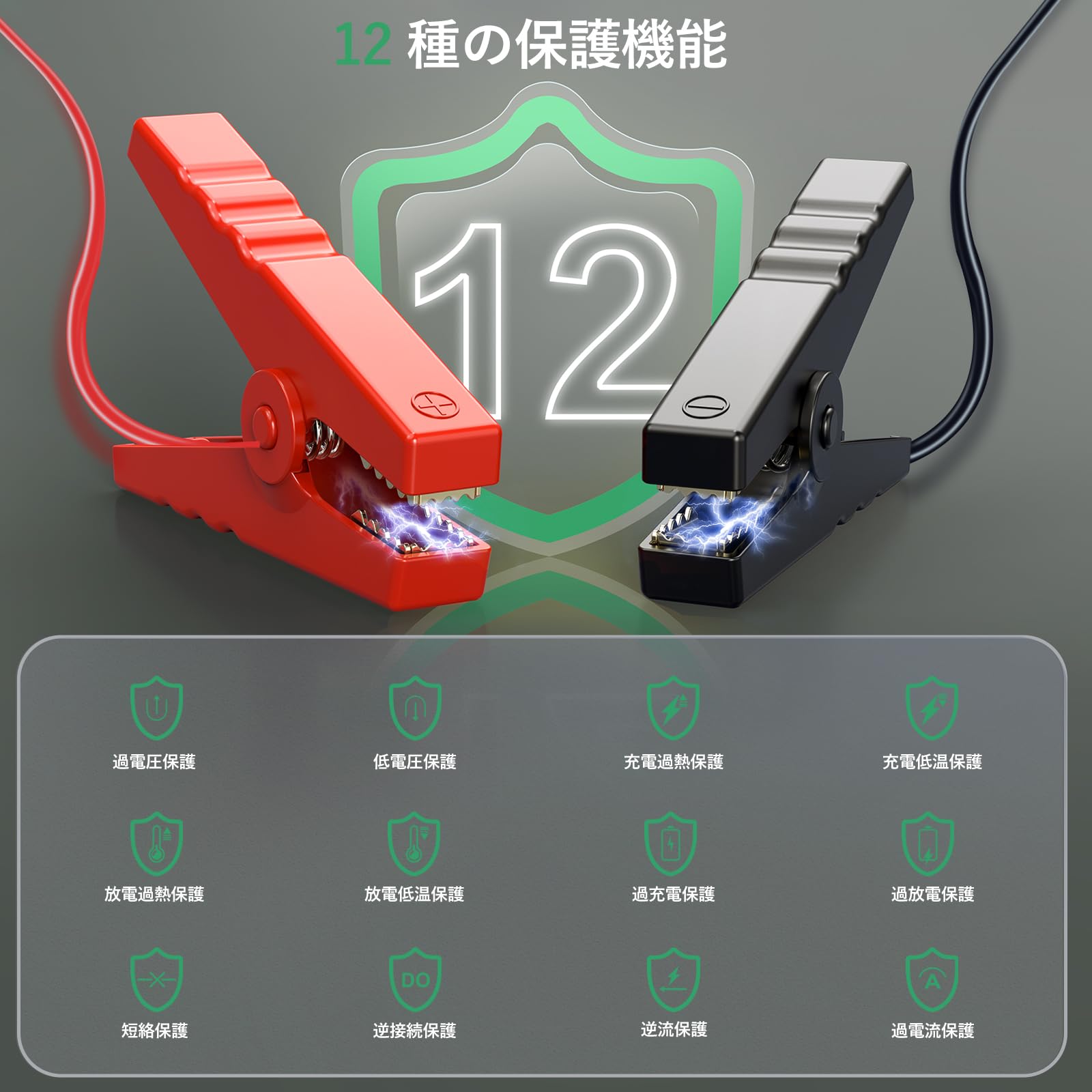 Amazon | ジャンプスターター 6000A 車用エンジンスターター 12V (最大