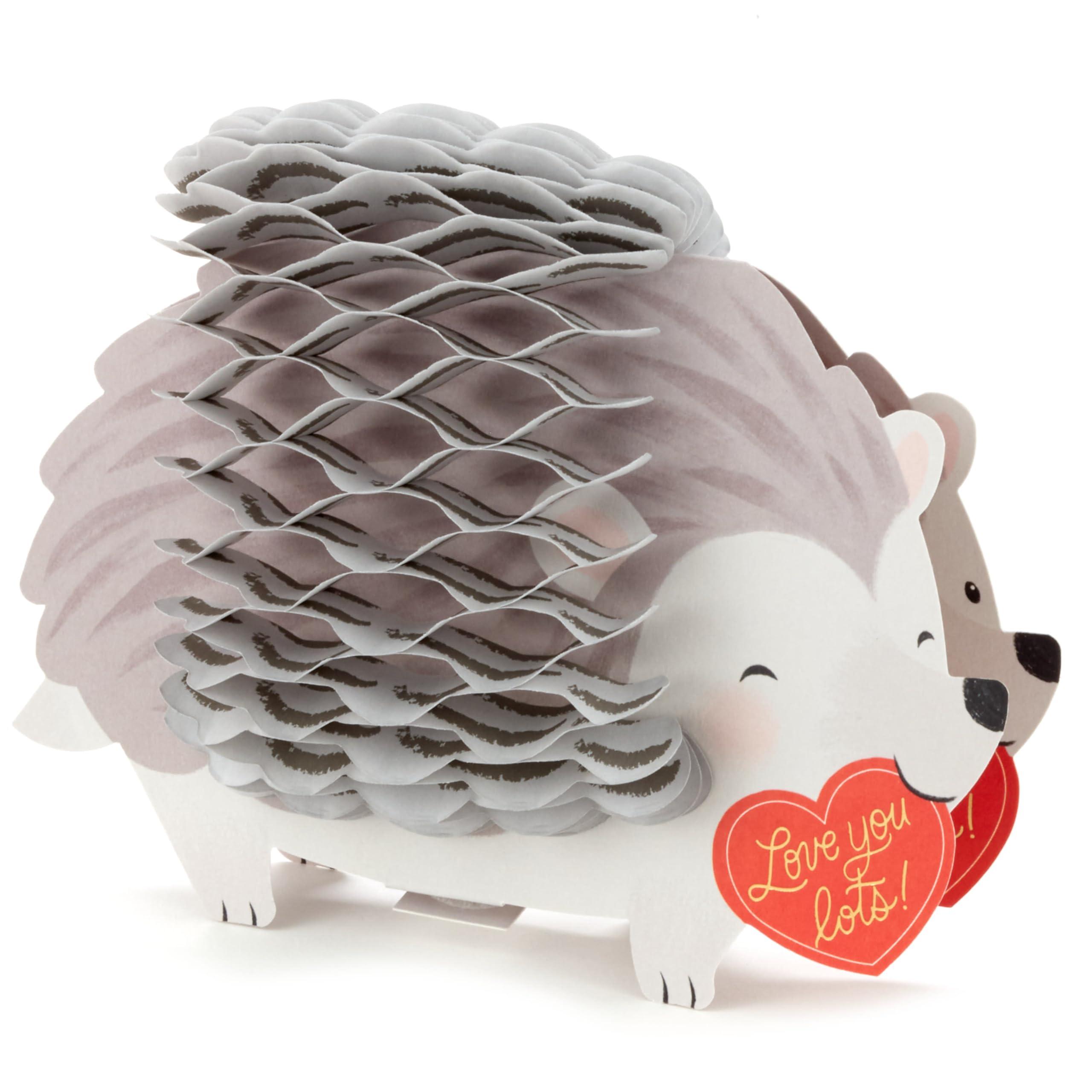 Hallmark Valentines Day Pop Up Card Honeycomb Hedgehog Paper Wonder 3D Card — view 2