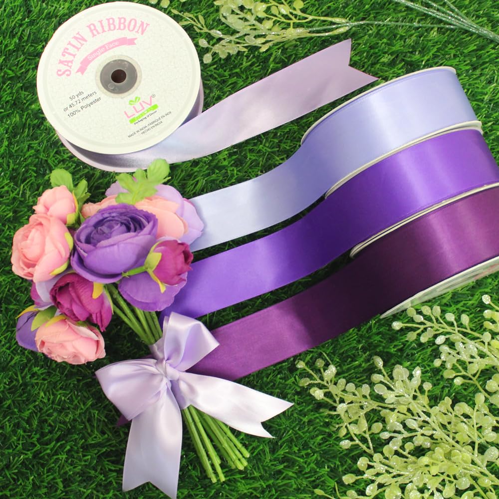 Creative Ideas Solid Satin Ribbon, 1-1/2/50 yd, Plum by Creative Ideas