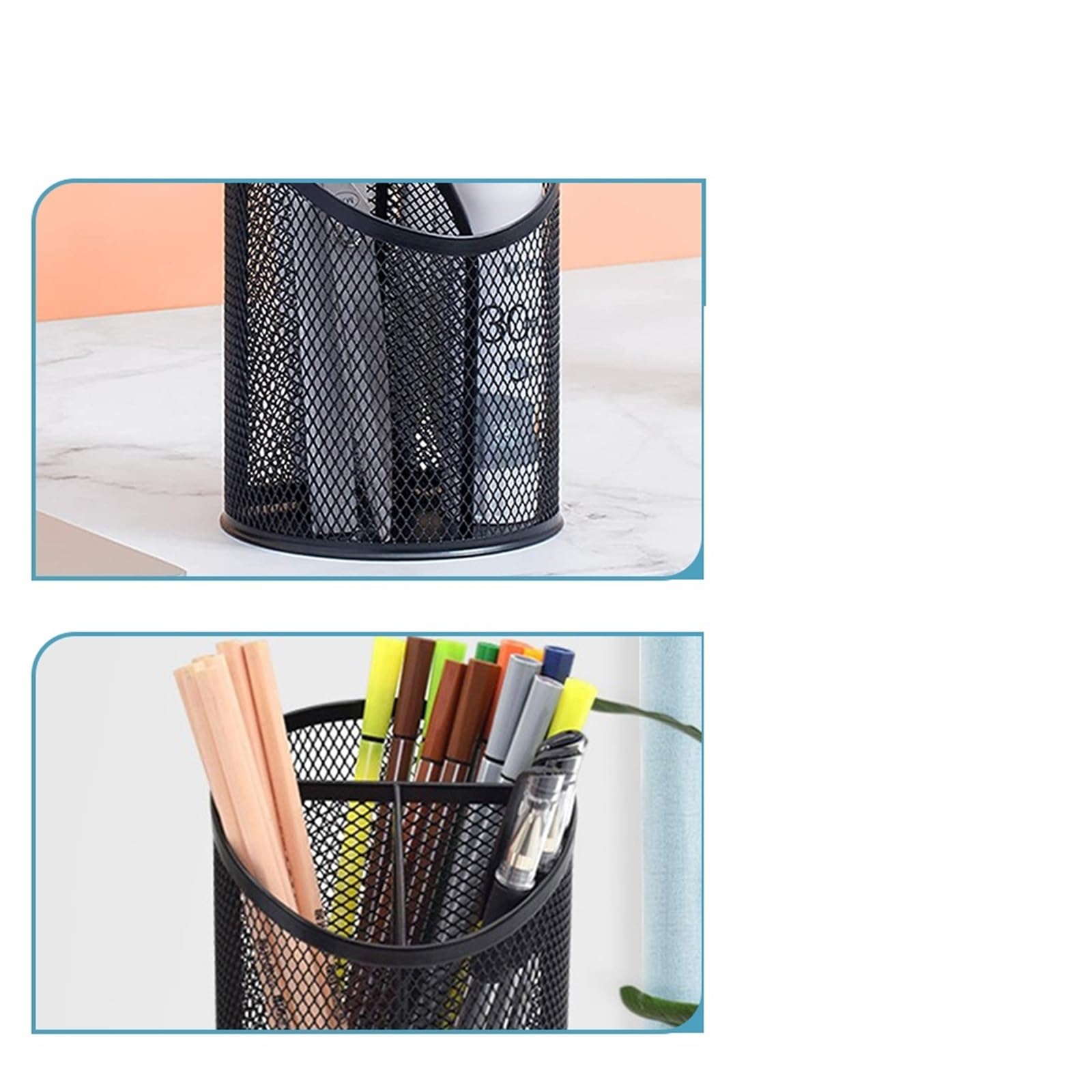 5Pcs Metall Stift Halter Schreibwaren Schreibtisch Veranstalter Ästhetischen Sachen Für Büro,Schule