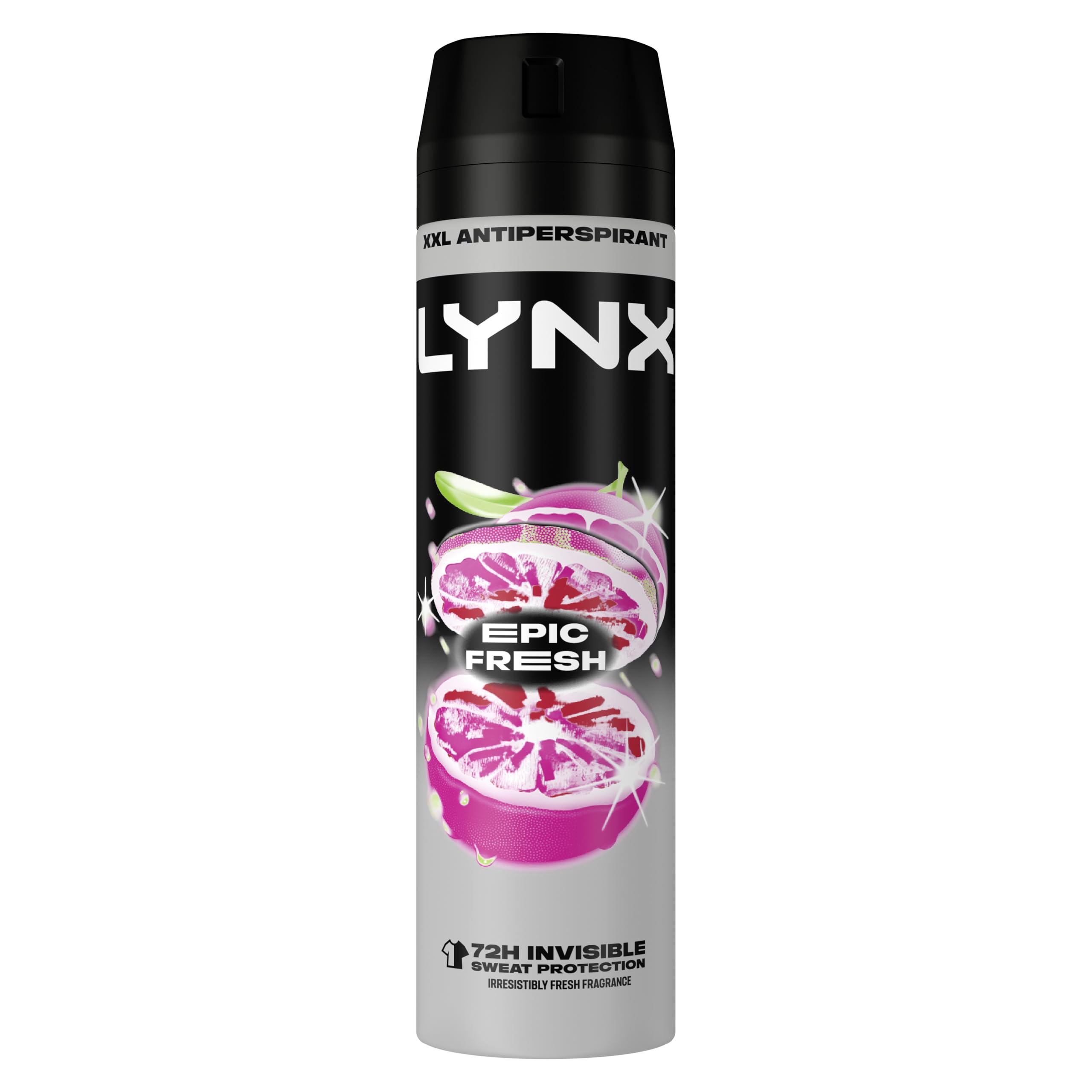 Epic Fresh Anti-Perspirant Aerosol Men's Deodorant Spray with ProScent technology and a grapefruit & tropical pineapple scent for 72 hours protection against odour and wetness 6x 250 ml