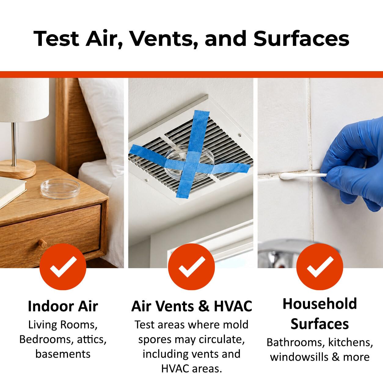 Mold Test Kit for Home Air Quality | Air Quality Test Kit & Black Mold Detector for Home | 6-Petri-Dish Indoor Airborne Spore Sampler | Easy-to-Use with Clear Instructions & ID Booklet