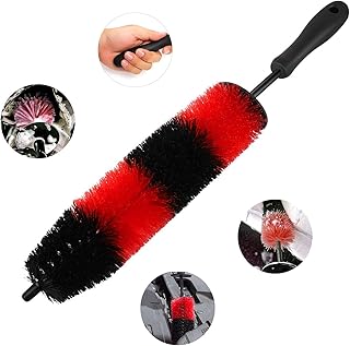 MoKo Felgenbürste, Felgen- und Felgenreinigungsbürste Tiefreifenbürsten mit weicher Borste zum Waschen von Kraftfahrzeuge...