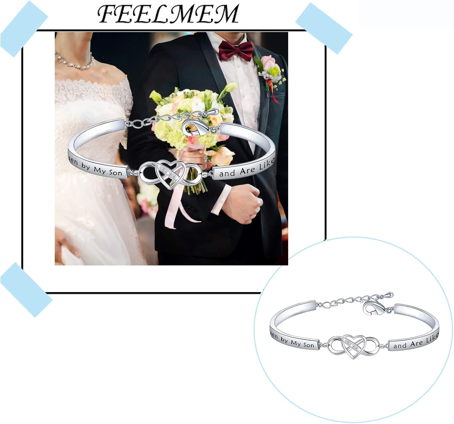 FEELMEM Daughter-in-Law Gift Bracelet You Were Hand Chosen by My Son and Are Like A to Me Gift for Daughter in Law - Image 6