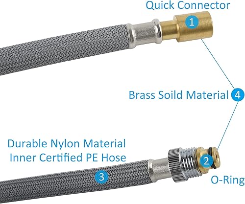 Miniatura 3 de RP50390 Reemplazo de manguera de grifo de cocina compatible con grifos Delta DST, manguera de rociado de grifo desplegable para reemplazar a RP50390