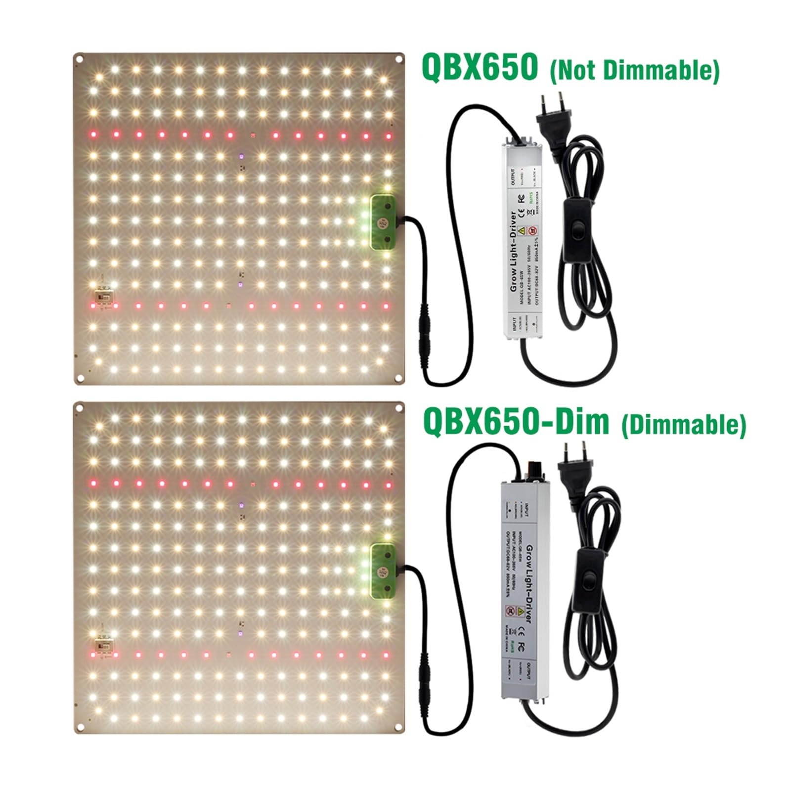 Luces de Cultivo, 65W LM281B Full Spectrum LED Grow Light Lámpara de crecimiento regulable for plantas de interior Flor(Dimmable)