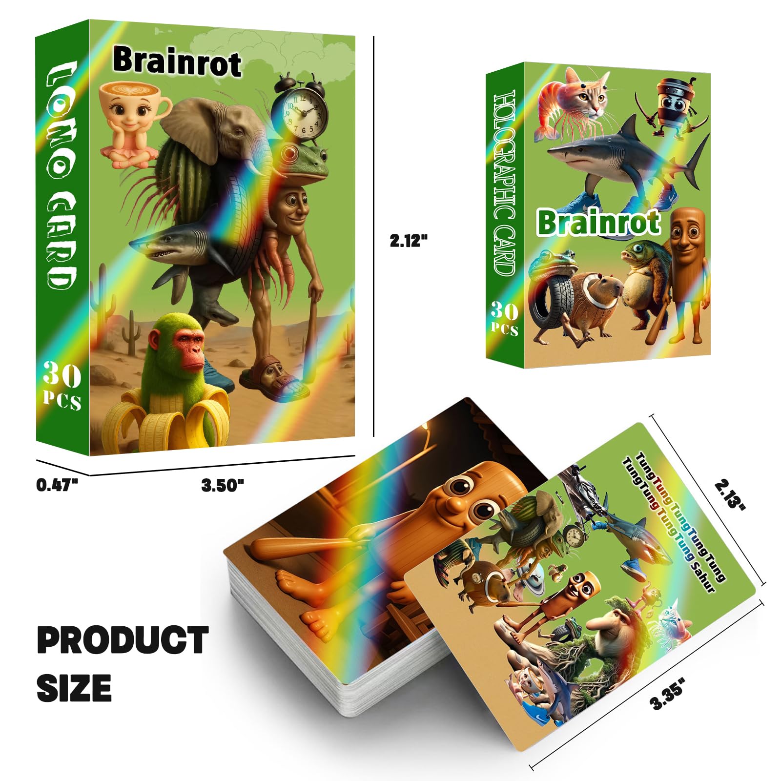 60Pcs Italian Brainrot Cards and Sticker Set - Image 2