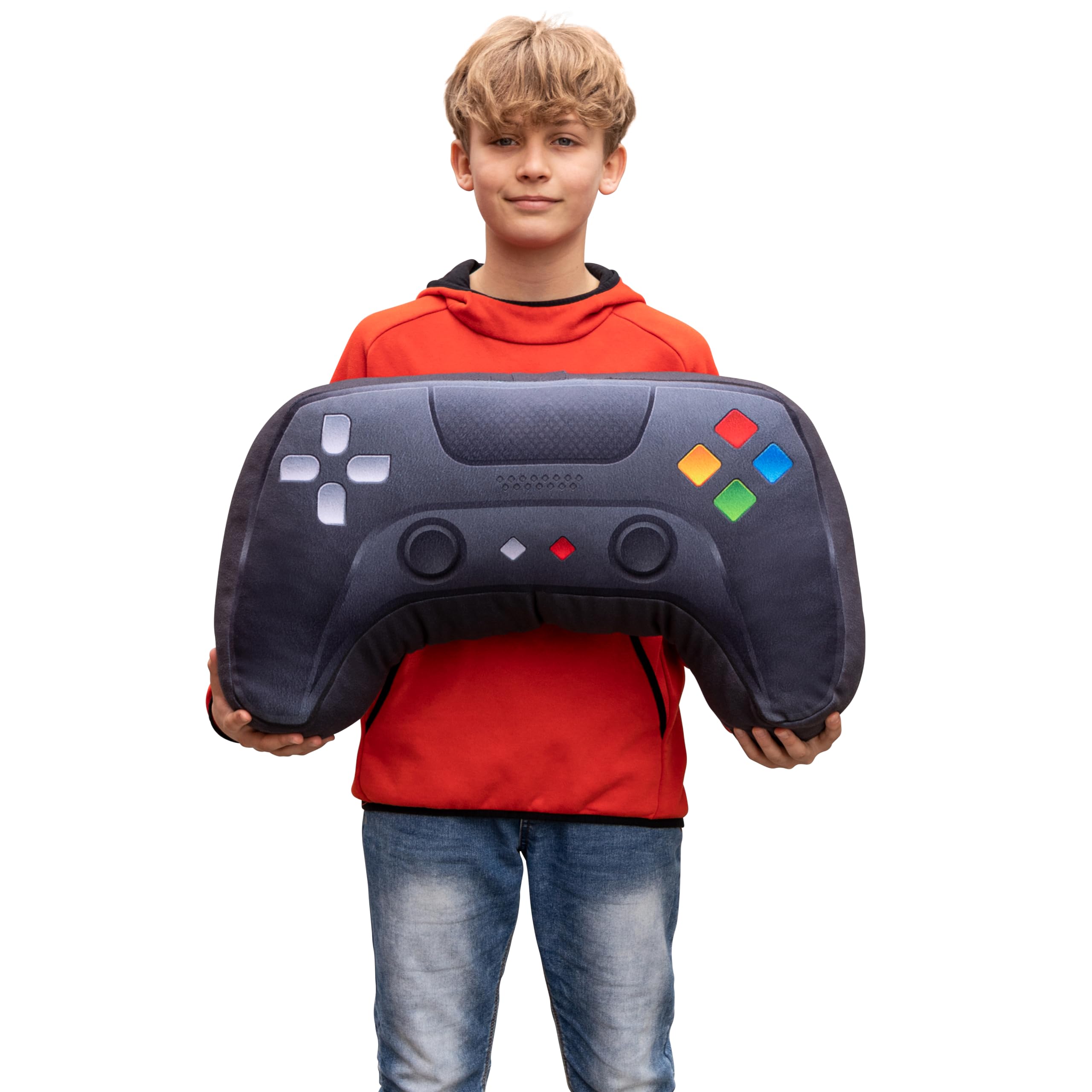 Froster Cuscino Controller Gigante, Cuscino Videogame 64x35 cm, Joystick, Regalo per Gamer, Ragazzo, Adolescente, Gaming Gadget Nerd, Videogiocatore, Play Videogiochi, Game
