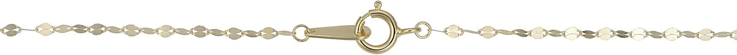Kooljewelry 14k Yellow Gold Seven Strand Mirror Link Layered Necklace (18 inch)