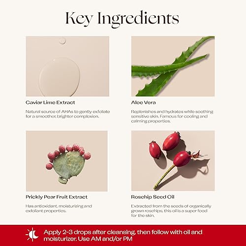 Miniatura 4 de Trilogy AHA - Suero rejuvenecedor con perla de lima y aceite de rosa mosqueta, 1.0 fl oz