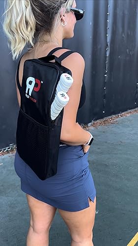 Miniatura 9 de Juego de paletas de pickleball  Con una cara de fibra de carbono multicapa  Núcleo de panal ligero  2 paletas premium, 4 bolas, 1 bolsa  Ideal para