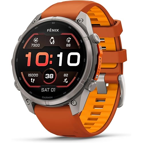 Garmin fēnix® 9 Pro, Titanium, 47mm, Autumn Orange/Spark Orange