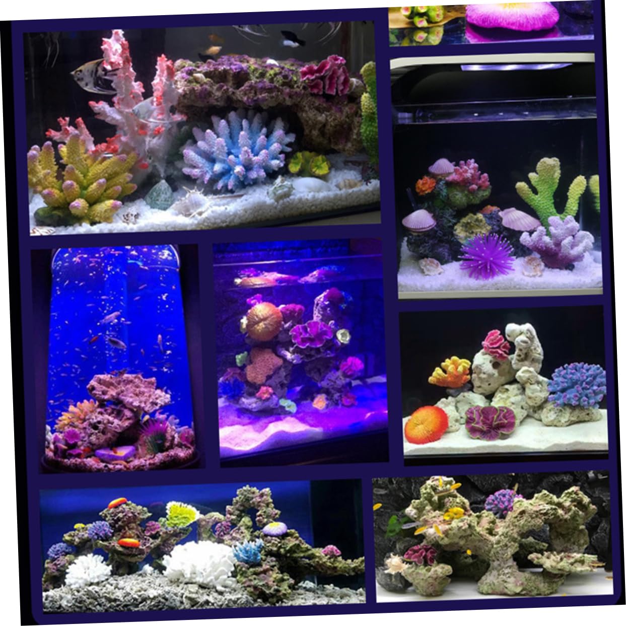 minkissy Dekoracje terrarium akcesoria do akwarium dekoracje sztuczne rośliny koral akwarium ozdoby rośliny wodne akcesoria akwarium symulacja roślina koral do akwarium dekoracja muszla