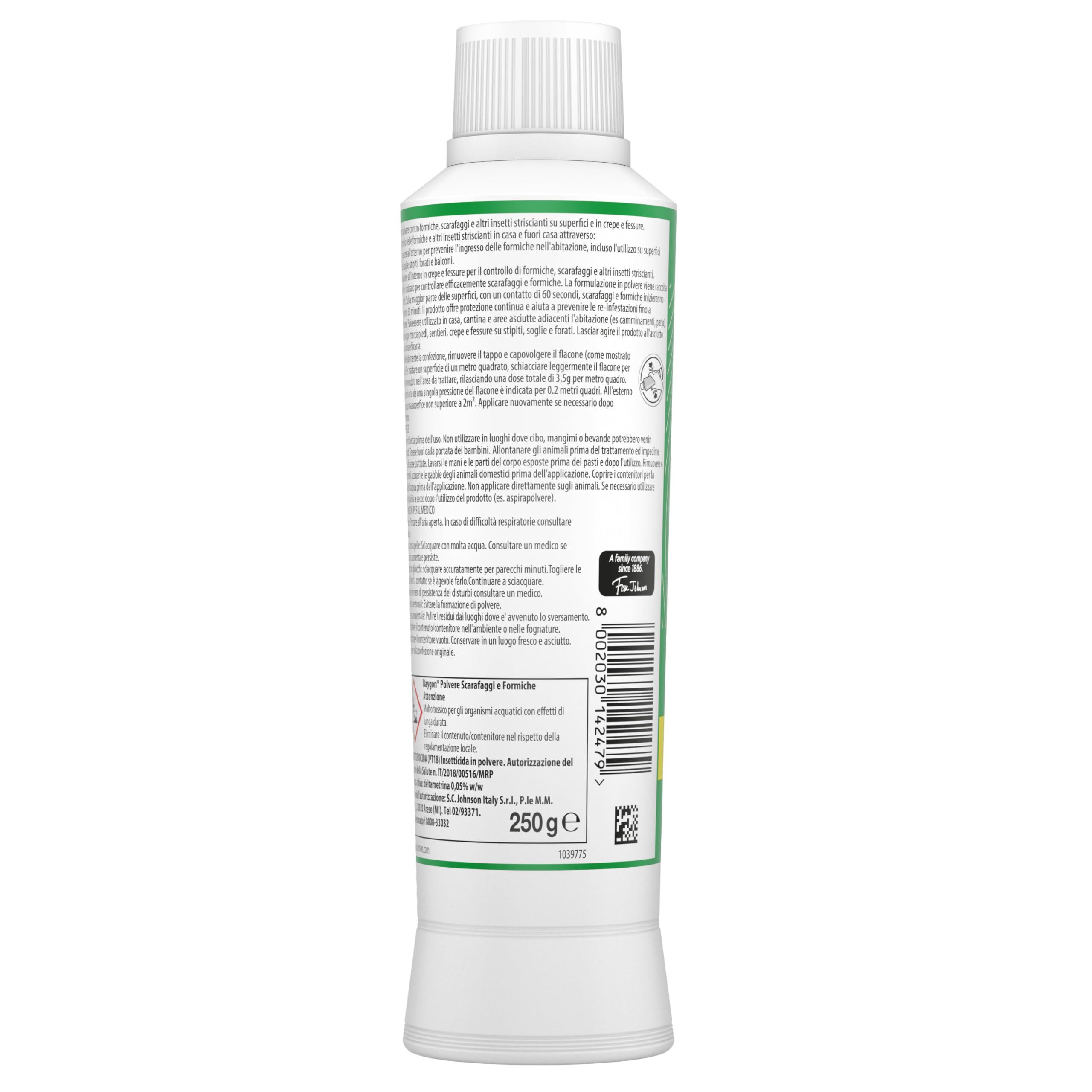 Insetticida Baygon Polvere Scarafaggi/Formiche Gr. 250