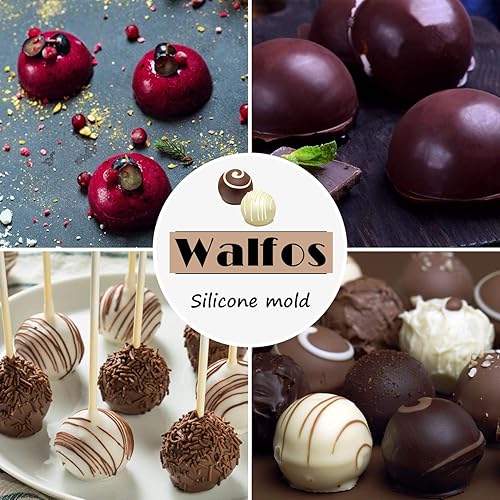 Miniatura 66 de Walfos Molde de silicona para letras y números de chocolate, molde antiadherente para chocolate, hecho de silicona de grado alimenticio, sin BPA, 2