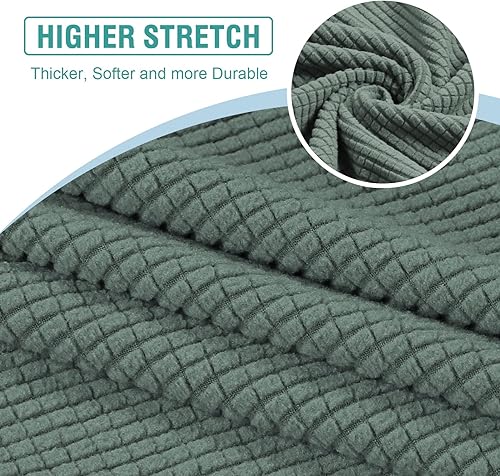 Vista 201 de OKYUK Fundas de sofá seccional en forma de L, 3 piezas, fundas de cojín para sofá seccional de terciopelo en forma de L, fundas elásticas para sofá