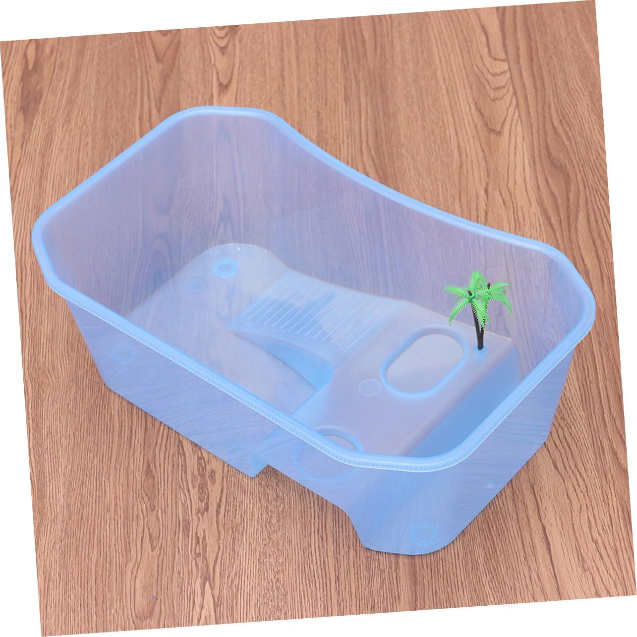 POPETPOP Turtle Tank Reptile Habitat Reptile Aquarium Tank Turtle Feeding Box Basking Platform