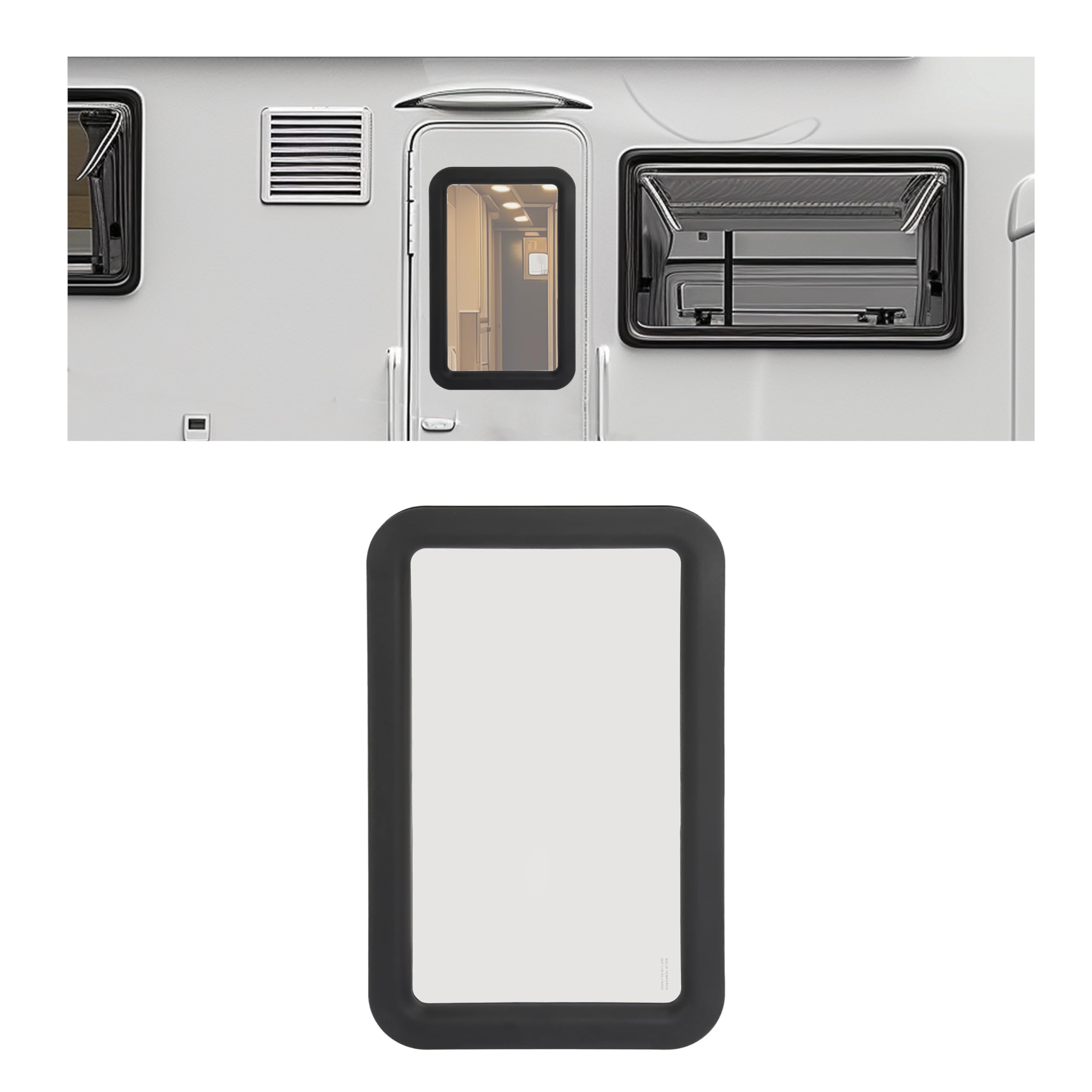 HECASA 12"W x 21"H RV Entry Entrance Door Window Compatible with Most RV