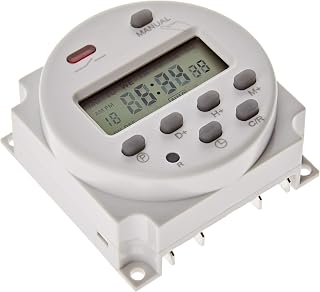 Elektronischer Timer, Zeitschalter, DC12V 16A, 28 Programme Programmierbar, LCD Display