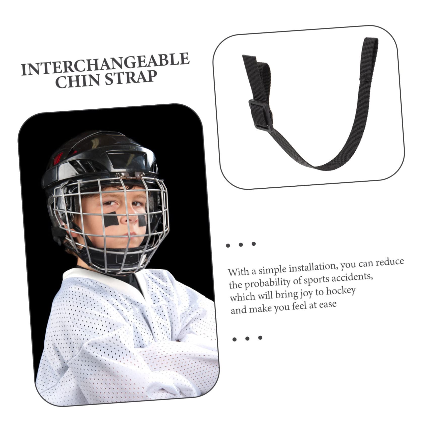 Toyvian Correa de Barbilla Casco de Hockey Reemplazo de Accesorio Deportivo Resistente Jugadores de Hockey Deporte