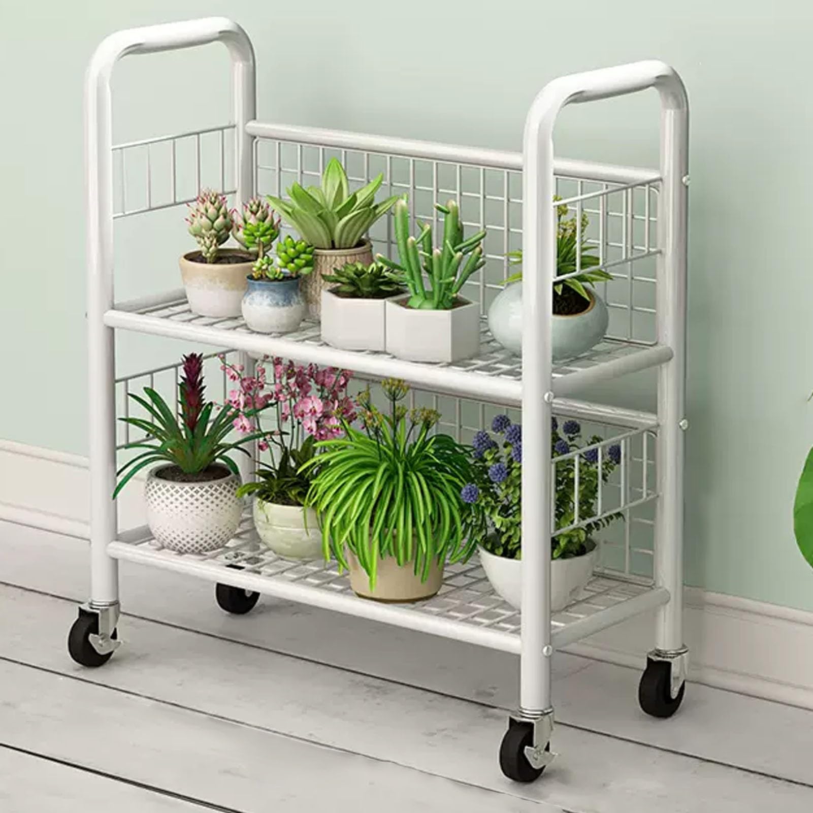 Support à fleurs polyvalent multi-niveaux en métal pour la maison