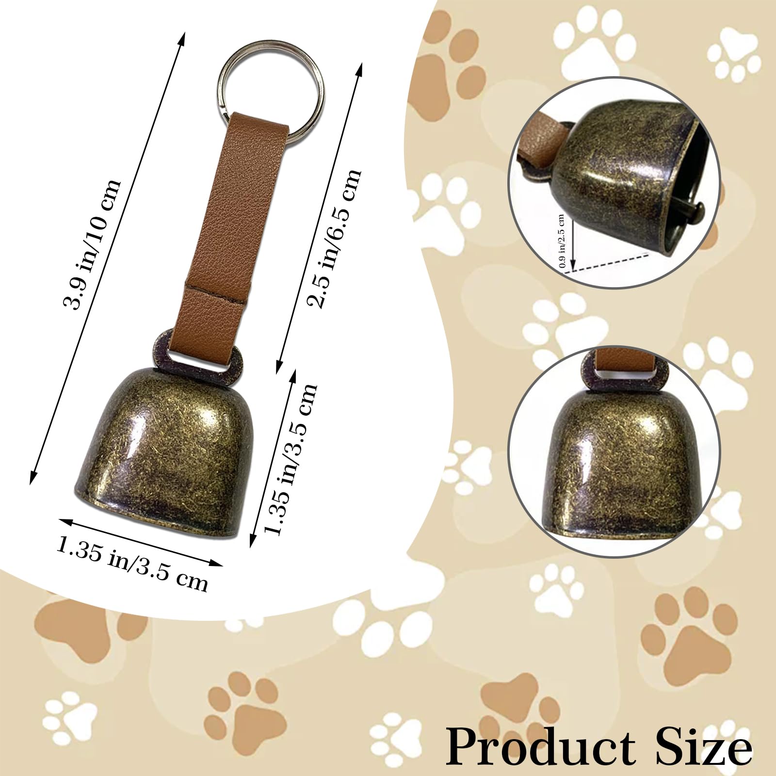 2 Stück Laute Kupferglocken Für Hunde & Katzen – Mit Schnell-Clips Fürs Halsband, Messing, 2,7 Cm