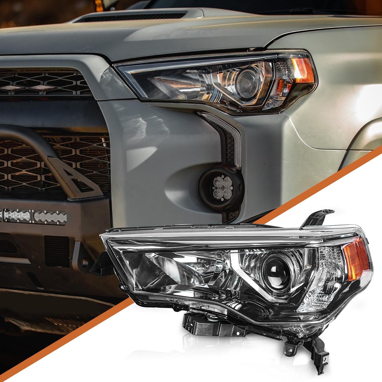 Archaic Headlights Assembly Compatible with Toyota 4runner SUV 2014-2020, OE Factory Halogen Headlamp Replacement,Driver Side,TO2518150 8117035570, 8117035571