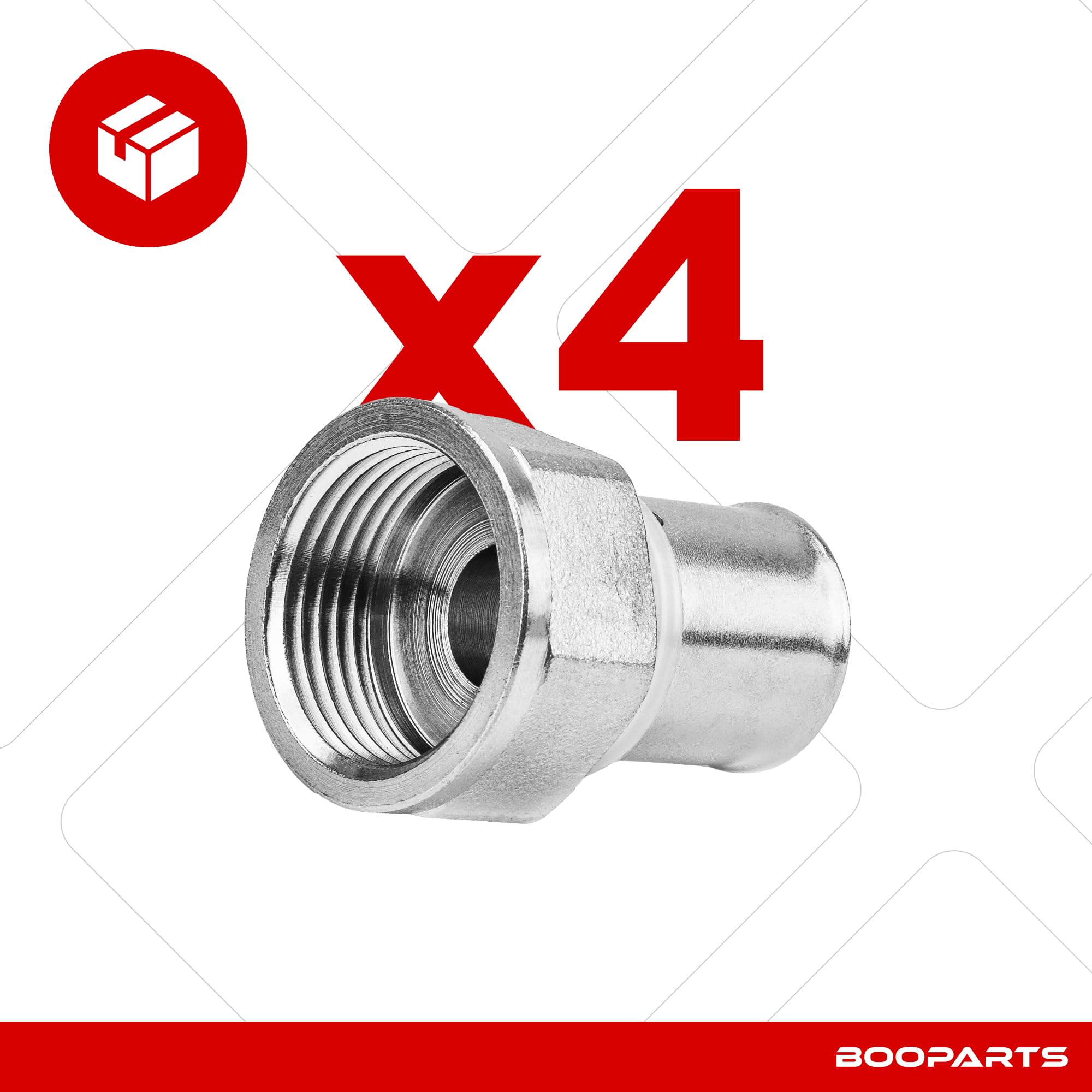 BOOPARTS - 4 Pieces - Crimp Fitting - Multilayer Crimp Transition Elbow 16 X 1/2 (15/21) Female Contour TH - For Joining A Multilayer Tube And A