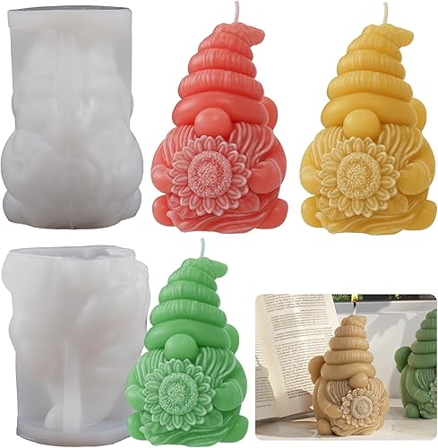 Miniatura 2 de Molde de vela de Navidad, molde de Papá Noel, molde de fundición de resina de Papá Noel, moldes de fabricación de resina, molde de silicona para