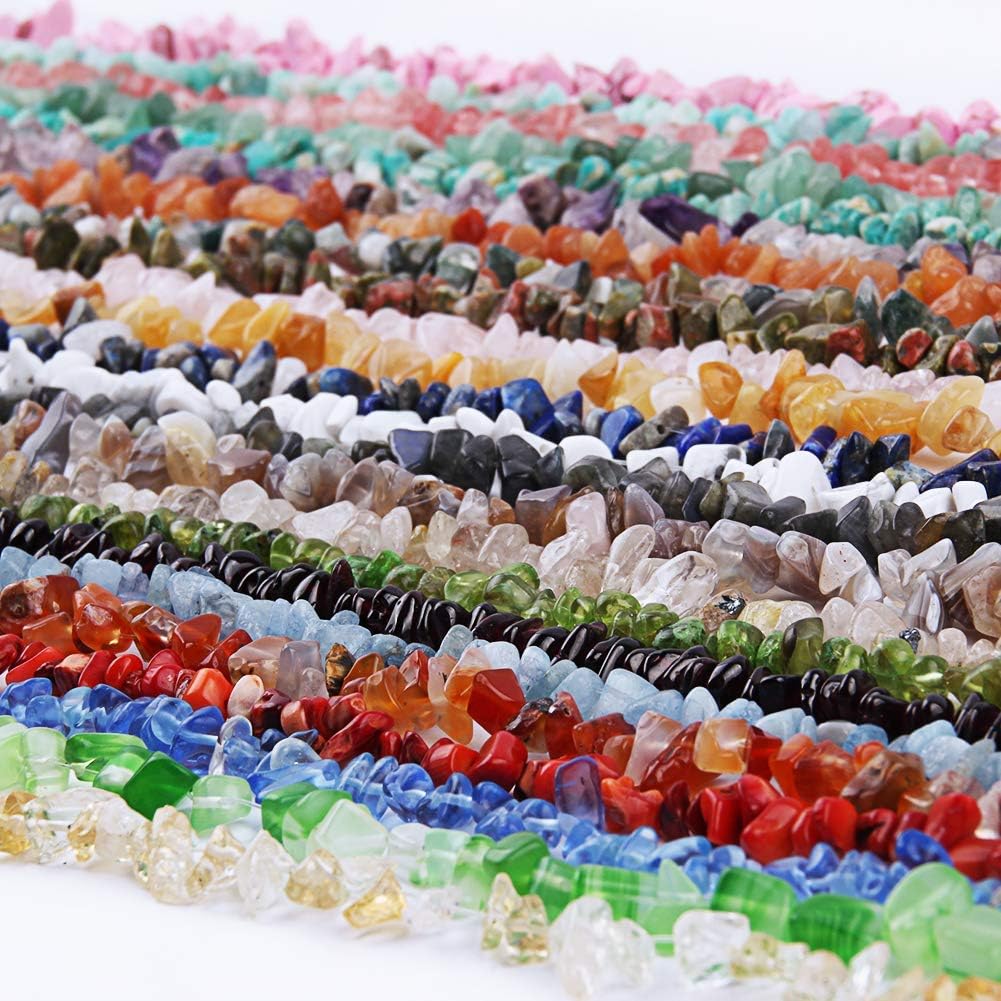 Natural Gemstone Beads Irregular Chips Stone Bead 5-8mm About 450pcs Crystal Loose Rocks Beads for Bracelet Necklace Jewelry Making (Multi) - Image 3
