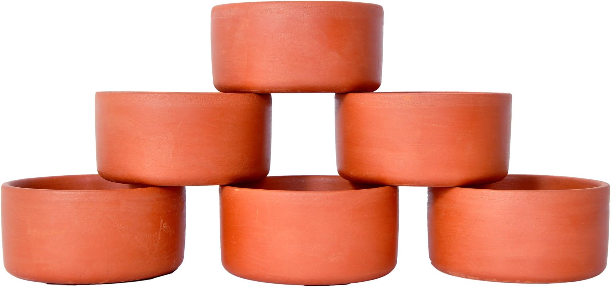 Clay katori/Serving Bowl/Earthenware Bowl for Serving Curd, Vegetable(Set of 6